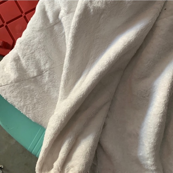 North face jacket zip up fuzzy size medium women’s Snow White with pockets - Picture 4 of 5